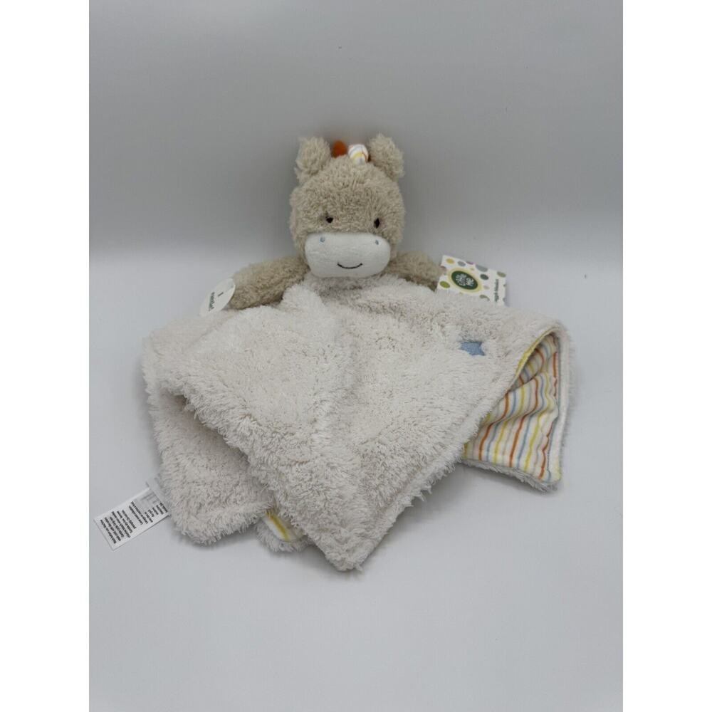 Little Me Giraffe Snuggle Security Blanket Plush Lovey Rattle Stripes Gift NWT